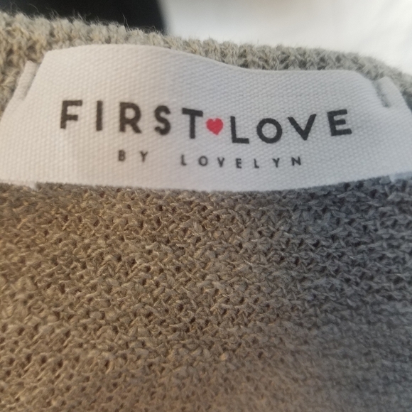 First Love by lovelyn Gray sweater - Picture 8 of 9